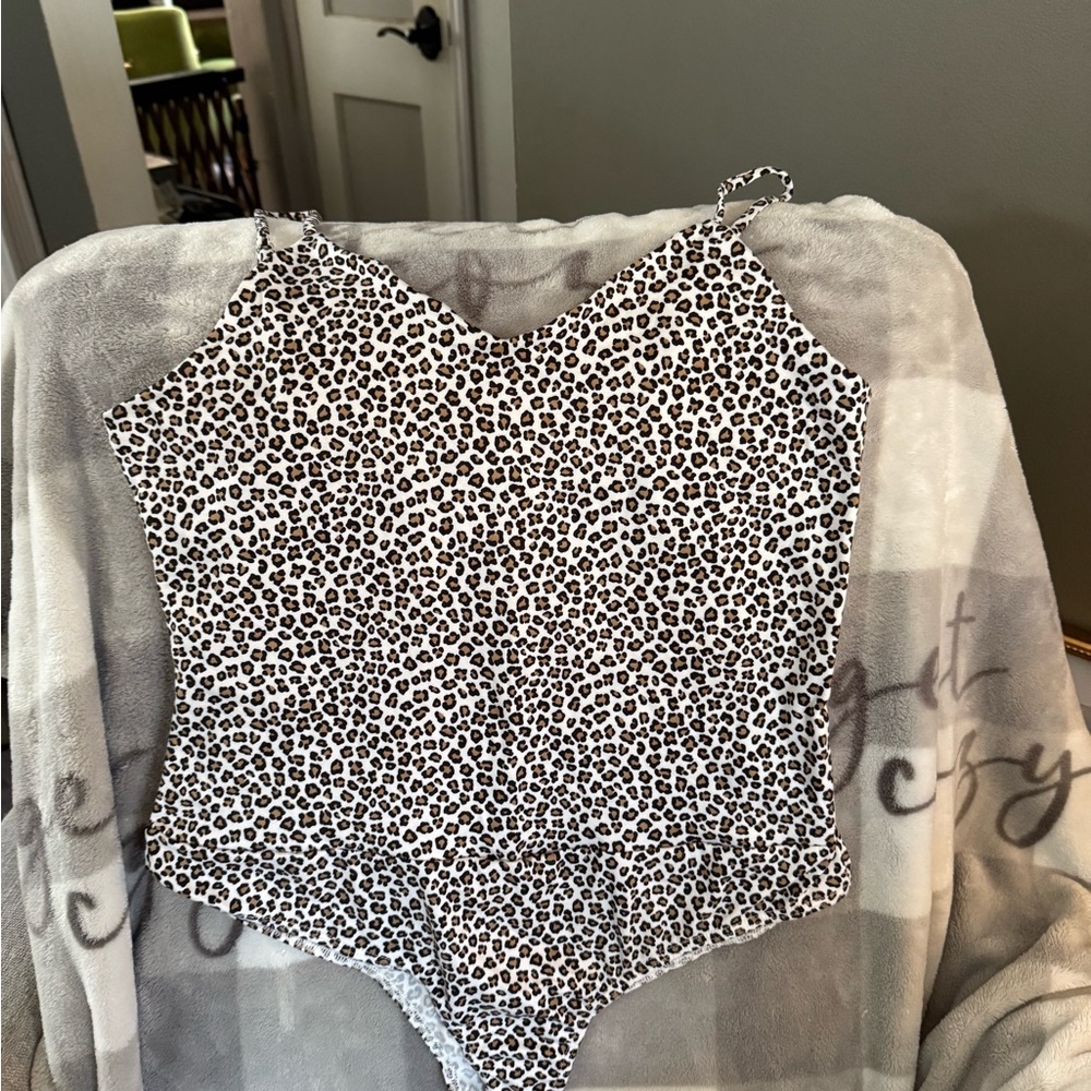 white birch Leopard Print Cami in Brown, Black & White